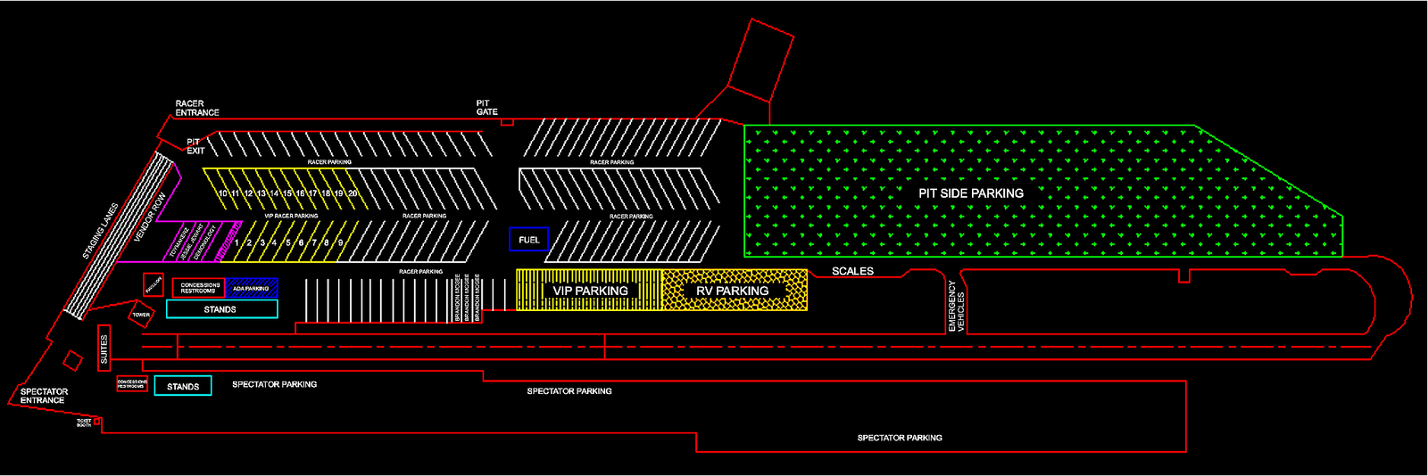 Pit Side Parking Pass