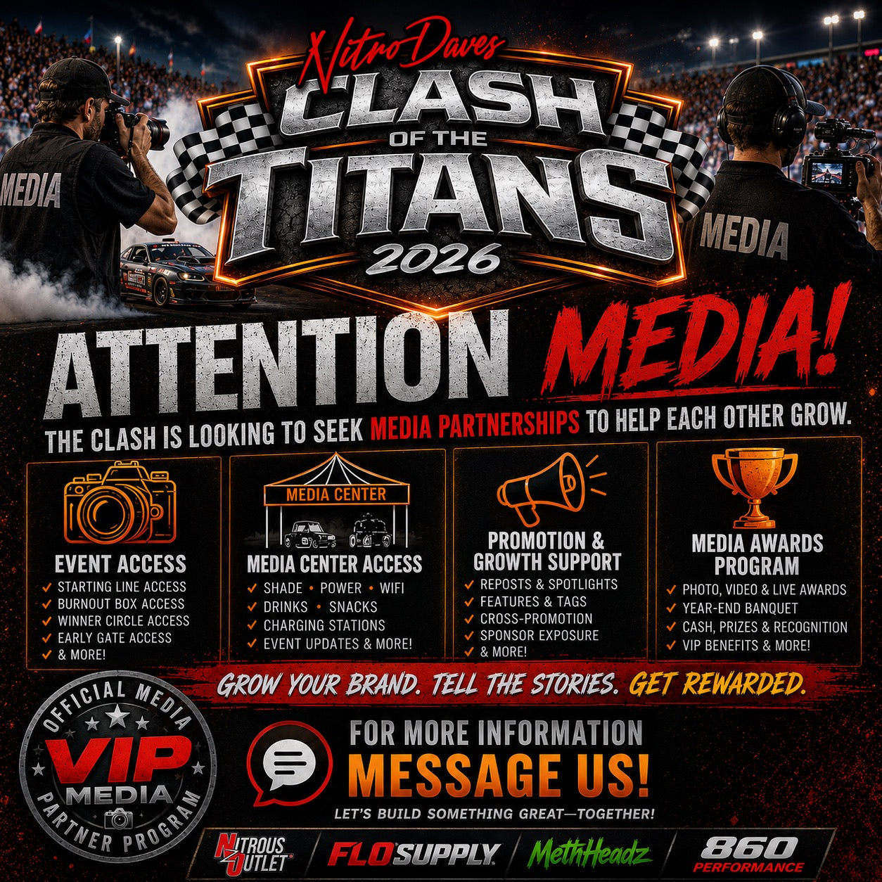 Nitro Dave's Clash of the Titans 2026 media partner program